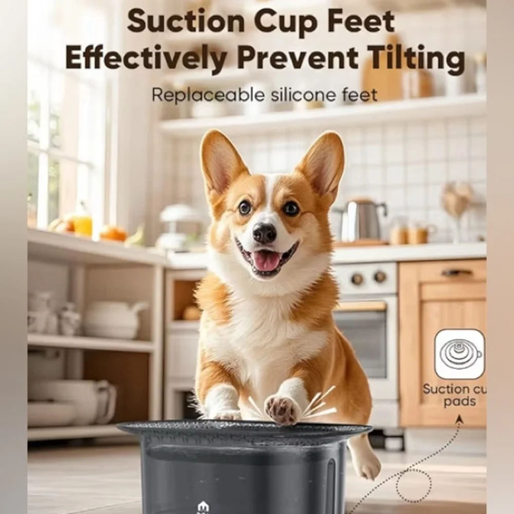 New-No Mess Dispenserl,Anti-Choking Puzzle Food Bowls(with Suction Cup Foot Pad)